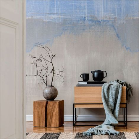 Photo wallpaper Profhome 392331 hot embossed non-woven wallpaper smooth with abstract pattern matt blue grey 2.12 m x 2.8 m (1/5)