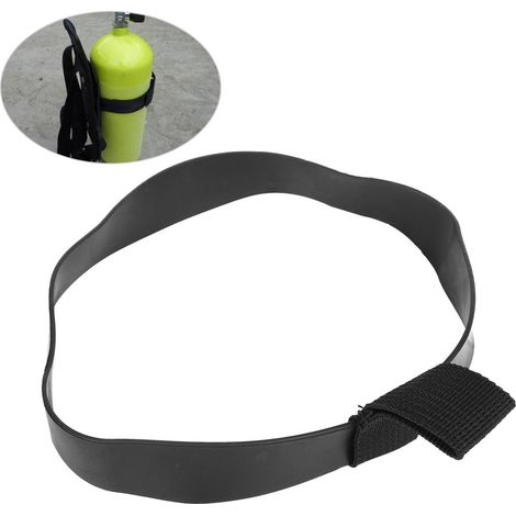 1PC Sangle Élastique pour Bouteille de Plongée, Fixation Tuyau Cylindre Plongée en Caoutchouc 35cm