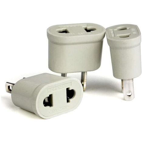 FENOPLASTICA3PCS Adaptateur FR vers US Convertisseur Prise Europeénne vers Fiche Américaine pour Brancher Appareils Français France Europe aux USA pour Aller aux Japon Canada Thaïlande Taïwan/Blanc (1/5)