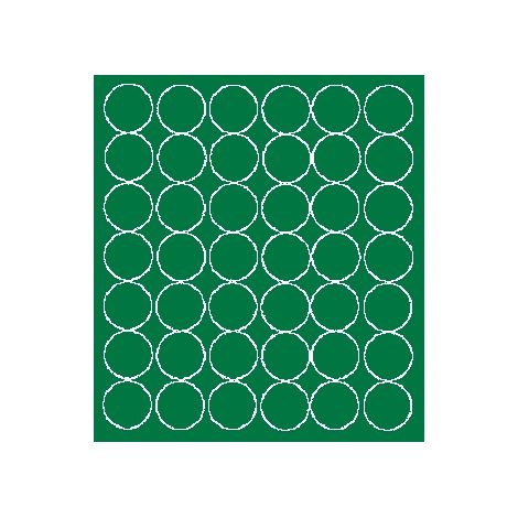 Pegatinas circulares de 3 cm, pegatinas circulares con puntos, 42 unidades, verde mate