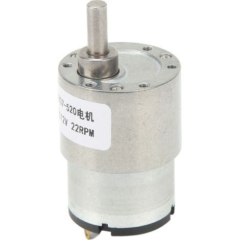 Moteur à engrenage à vis sans fin auto-bloquant, réversible, couple élevé, vitesse réglable, réducteur à turbine, moteur électrique DC12V 22 tr/min (1/5)