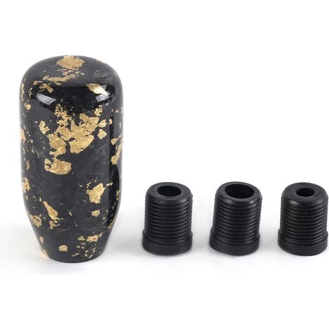 Irregularly Forged Carbon Fiber Gear Shifter, Manual Transmission Shift Handle, Gear Spooler - Automotive Modification Accessories - SFN091 Mid-Length - Gold (1/4)