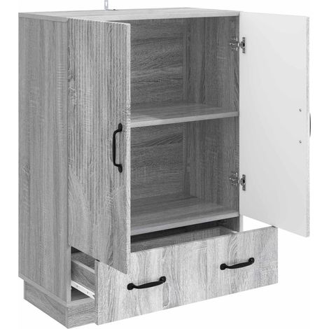 Sideboard/Anrichte/Buffet Graues Sonoma 66 x 34,5 x 92 cm Holzwerkstoff LXWW538323 (1/5)