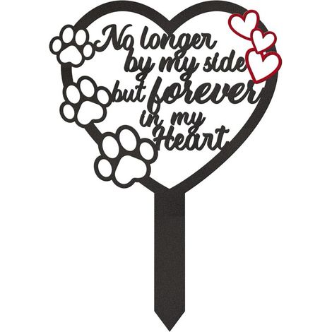Décorations de cimetière pour tombes sur piquets - Plaques commémoratives en métal pour animaux de compagnie, plaques funéraires pour chiens et chats (1/5)