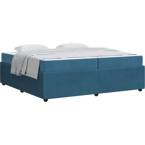 Maison Exclusive - Struttura del letto Blu 200 x 200 cm Tessuto (1/5)