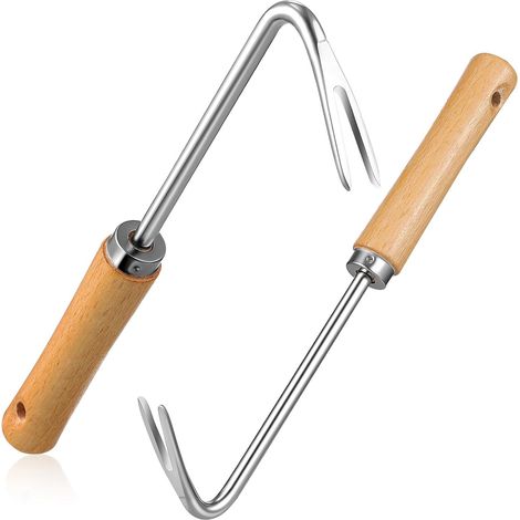 aus Edelstahl mit Holzgriff für Gartenarbeit und