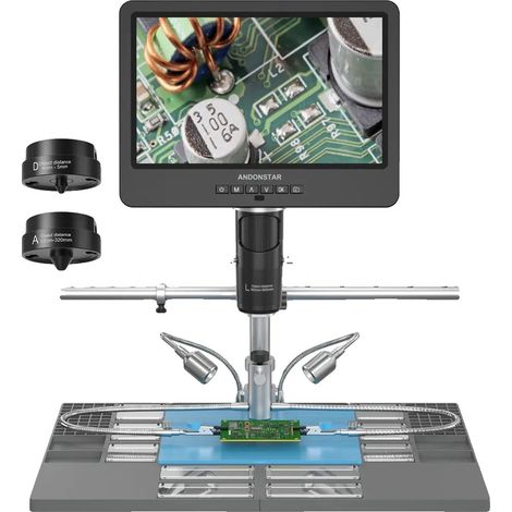 Microscopio digital, diseño trinocular, imágenes de alta definición, AD249SM-Plus (10 pulgadas), 2000X (1/2)