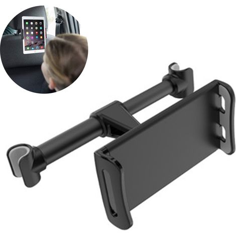 Support Tablette Voiture - Support Tête D'Appui Rotatif 360° - Compatible 4,4 à 11 Pouces - Pour iPad iPhone Tablet Smartphone - 1 Pièce (1/5)