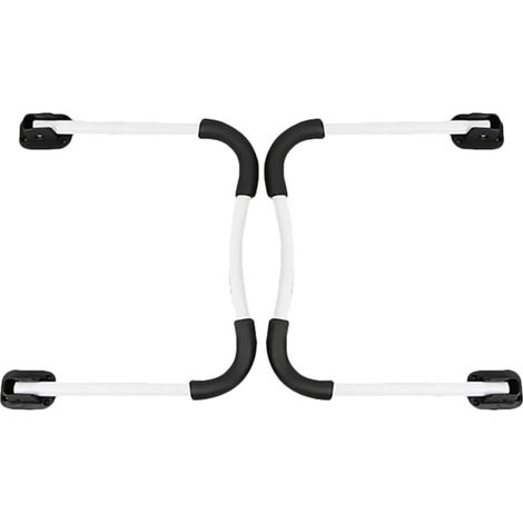 Pied de Table Pliable en Fer 2 Pièces Support Stable et Antidérapant pour Bureau Debout et Table de Lit Réglable en Hauteur (1/5)