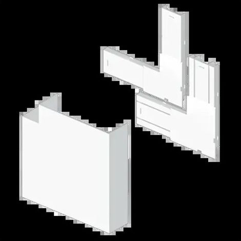 Unex 93224-2 U24X Angle Plat - 50 mm Hauteur X 150 mm Largeur - Blanc (1/2)