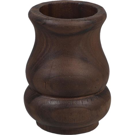 Vase Artisanal en Bois Vintage, Pot de Fleurs Décoratif pour Fleurs Séchées et Fraîches, Centre de Table Élégant, Taille Petite, Décoration Intérieure, Bureau et Événement (1/5)