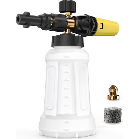 Snow Foam Lance for Pressure Washer K2 K3 K4 K5 K6 K7 Upgraded Replacement Nozzle Connection and Power Thick Soap Dispenser Adjustable Spray Nozzle (1/5)