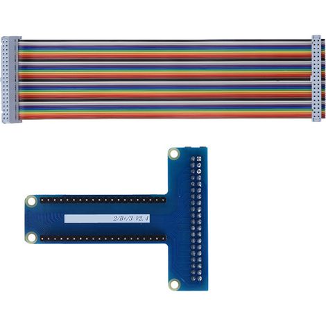 T-förmige GPIO-Erweiterungsplatine, 40-poliges Flachbandkabel für Raspberry Pi 1B+/2B/3B (1/5)