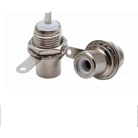 100 connecteurs RCA femelles nickelés pour audio/vidéo AV, connecteurs de châssis Lotus Seat de longueur moyenne. (1/5)