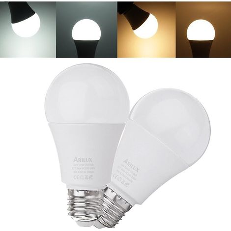 Ampoule LED globe E27 A60 9W 620lm blanc chaud blanc pur avec détecteur crépusculaire, AC100-240V (1/5)