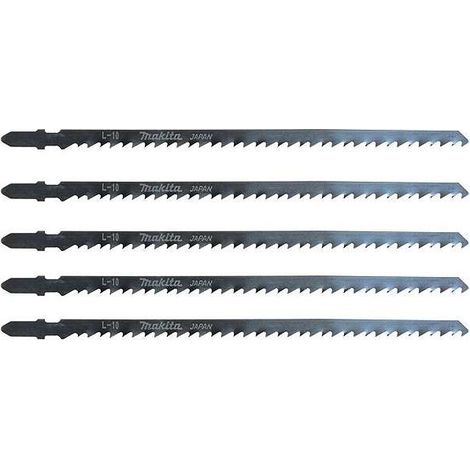 Makita – Perforateur L-10 A86315 – Lot de 5 lames de scie sauteuse – Dents avoyées pour coupes rapides dans matériaux épais (1/3)