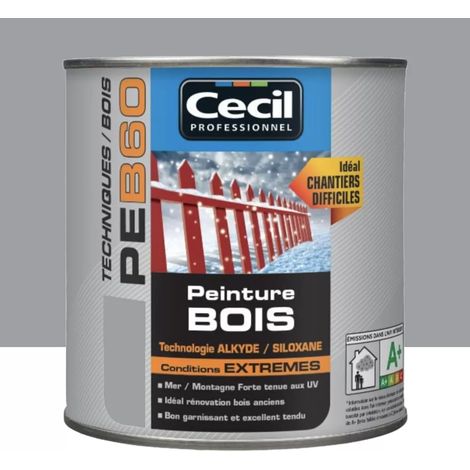 Peinture Bois Cécil Professionnel PEB60 Gris galet 0,5 L (1/3)