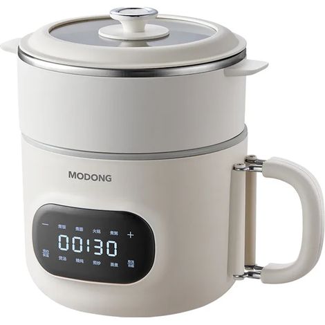 Cuiseur à riz portable (blanc) 2,0 L, multifonctionnel, pour usage domestique, 220 V (1/5)