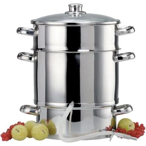 Extractor de jugo Baumalu plateado 26 cm acero 2.7 L