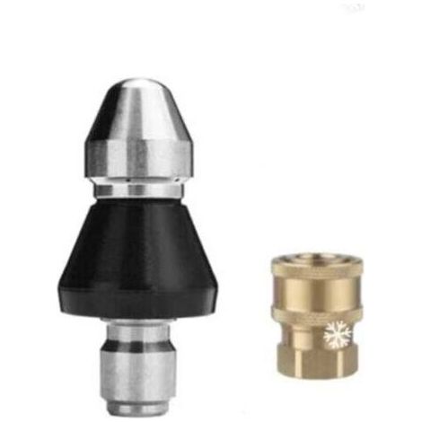 Machine de nettoyage, buse d'égout, buse de 6,35 mm (1/4 pouce), tuyau d'arrosage, accessoires de nettoyage de drague (1/5)