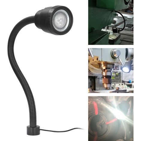 Lampe de travail LED 3 W pour machines-outils, avec base magnétique puissante, lampe flexible universelle pour tours, 24 V (1/5)