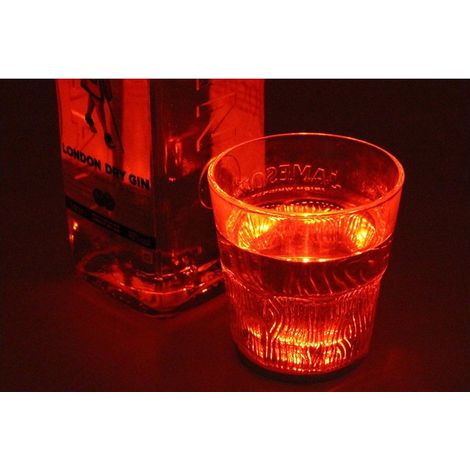 2 luci LED sotto bottiglia vino sottobicchiere rosso ideale regalo natalizio
