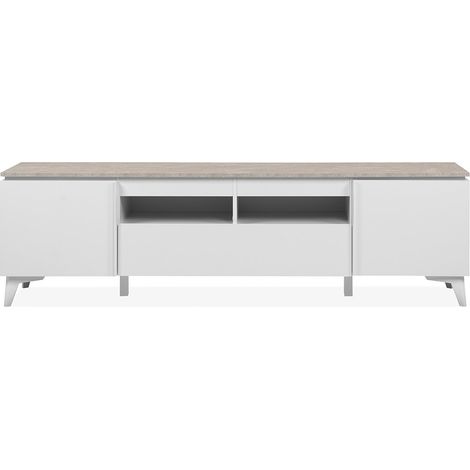 Mueble Tv Bertrix 2 Puertas 1 Cajon 177X51,5X40 Blanco (1/5)