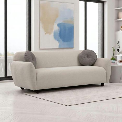 Canapé 3 places beige - style contemporain LUCCA (1/5)
