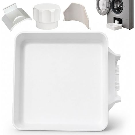 Bac de récupération d'eau universel pour lave-linge à chargement frontal, 1 pièce  Bac de récupération d'eau étanche pour lave-linge, installation facile pour sous-sols, appartements et mobil-homes (1/4)