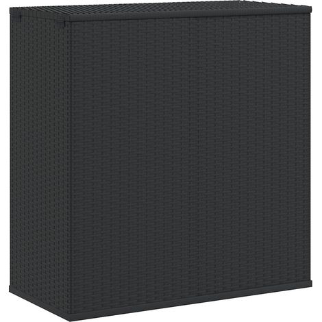Maison Exclusive - Boîte à coussins de jardin Résine tressée 100x49x103,5 cm Noir (1/5)