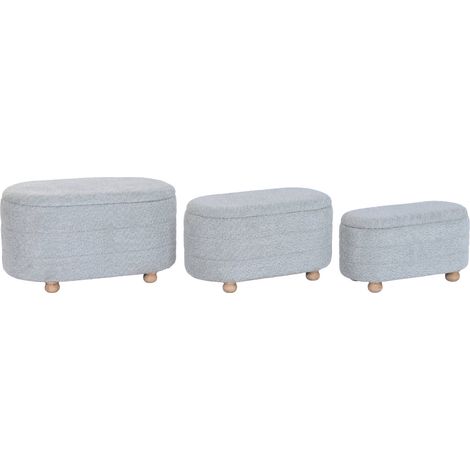 Descalzadora Set 3 Poliester Madera 82X48X45 Verde (1/5)