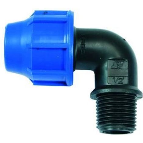 RACCORDO A COMPRESSIONE GOMITO 90° MASCHIO PN16  ø mm.40x M 1 ¼  -- PZ 5 (1/2)