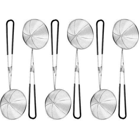 Set de passoires à fondue en acier inoxydable avec poignées 6 pièces pour équipement et aménagement (1/5)