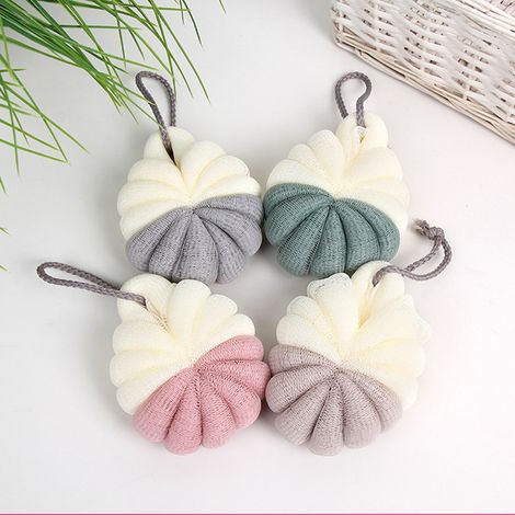 Sponge Douche - Boule À Luffa En Maille Grande Taille Pour Nettoyage Corporel - Exfoliant Doux Pour Peau Soyeuse - Lot De 4 (1/5)