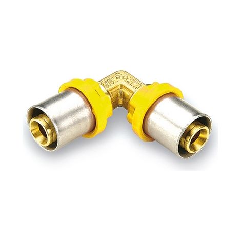 RACCORDO PER MULTISTRATO GAS CURVO DOPPIO- Diam. 32- TIEMM- pezzi 1