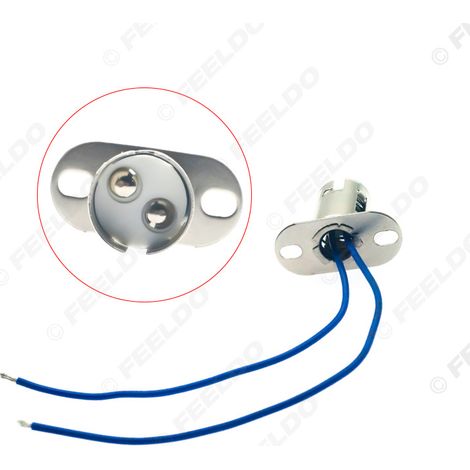 Support de douille pour ampoule LED de voiture 1157 BA15D, connecteur de base pour feu stop et clignotant, tête en fer