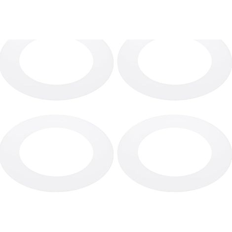 3.2" ID 4.9" OD Plastic Trim Ring, 4 Pieces Ceiling Rings Matte Circular Light Cover Lighting Fixture for Recessed Ceiling Downlights, Translucent Matte White (1/5)