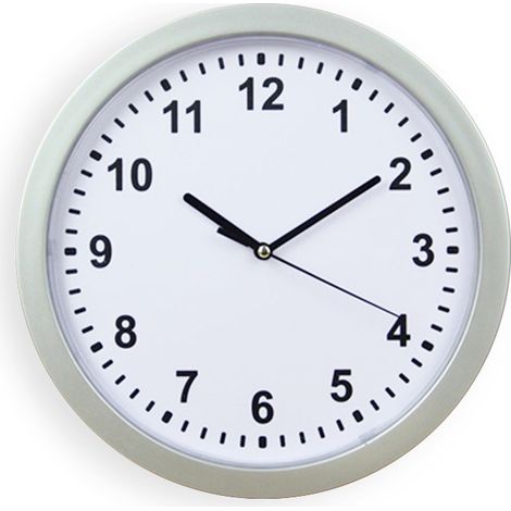 Horloge murale coffre-fort caché vintage grand espace de rangement rond pour bijoux argent liquide téléphones argenté (1/5)