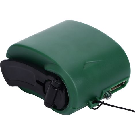 Chargeur de téléphone portable à manivelle USB, autonomie de 3 à 8 h, avec lumière LED, idéal pour la randonnée (vert). (1/5)