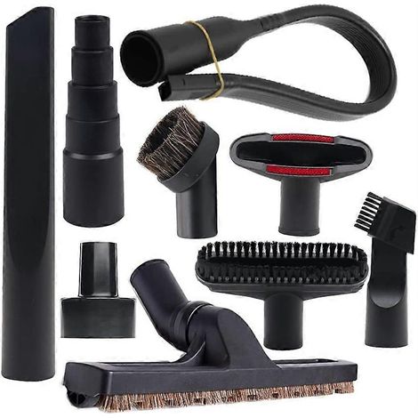 9 pièces universel aspirateur accessoires pour aspirateur d’atelier-2 1/2 Inch à 1 1/4 Inch aspirateur d’atelier tuyau adaptateur, aspirateur sol brosse outil (1/5)