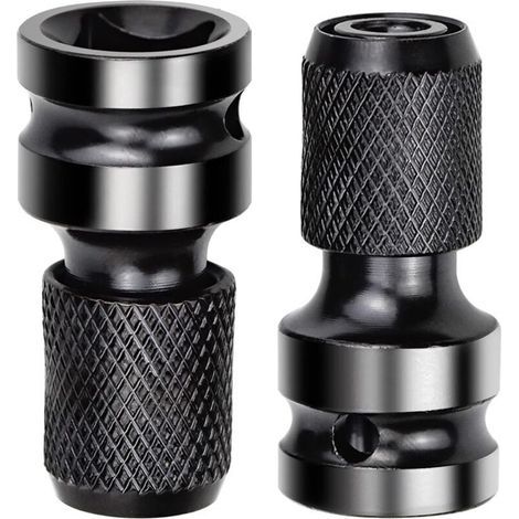 2 Pièces Adaptateurs de Douille 1/2" Carré à 1/4" Adaptateur Impact Cle a Choc Convertisseur de Libération Rapide pour Clé à Cliquet Impact et Porte-embout de Tournevis (1/5)