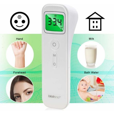 Thermomètre Frontal Infrarouge, Thermomètre Numérique Sans Contact à Affichage LCD, Thermomètre Médical pour la Détection de Fièvre (1/5)