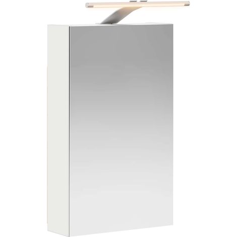 Maison Exclusive - Badezimmerspiegelschrank Weiß 30 x 10,5 x 50 c