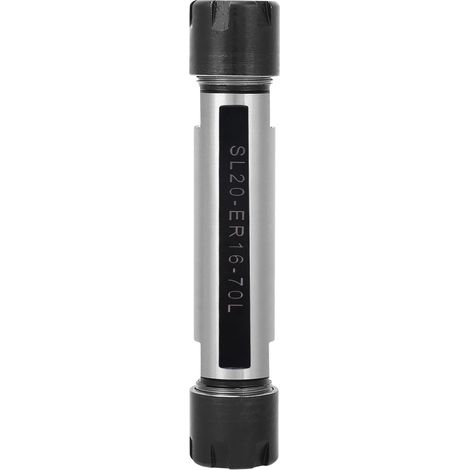 Porte-pince ER16 Double Extrémité, Tige Droite 20mm, Extension 70mm pour Tour CNC, Mandrin de Serrage, Outil de Précision, SLD20-ER16M-70L (1/5)