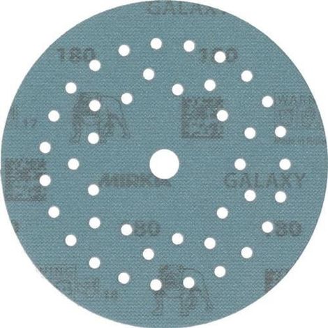 Disco abrasivo de gancho y bucle GALAXY Grip Multifit 125mm K.180 para madera/metal/barniz/plástico