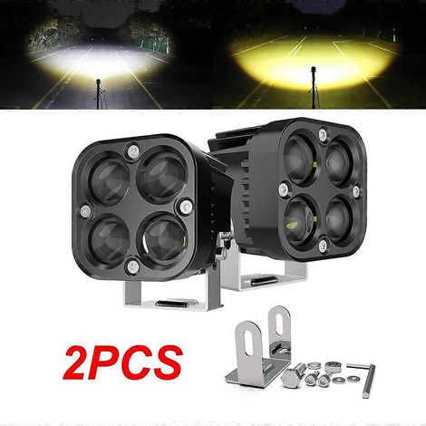 HAOLIDE Phares de travail LED pour moto, camion, SUV, 4x4, 12V/24V, antibrouillards, projecteurs, 2 pièces (1/5)