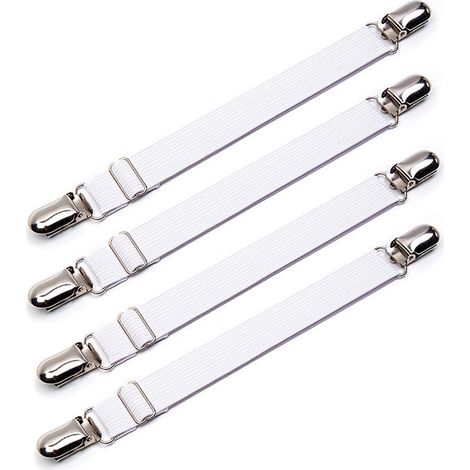 Tendeur Élastique Pour Drap - Longueur Réglable 16-53 Cm - Pour Table À Repasser Couvre-Lit Canapé - Lot De 4