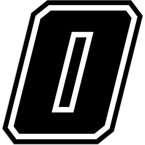 Numeri Race Moto GP, Nero, 10 x 10 cm - Numeri: 0