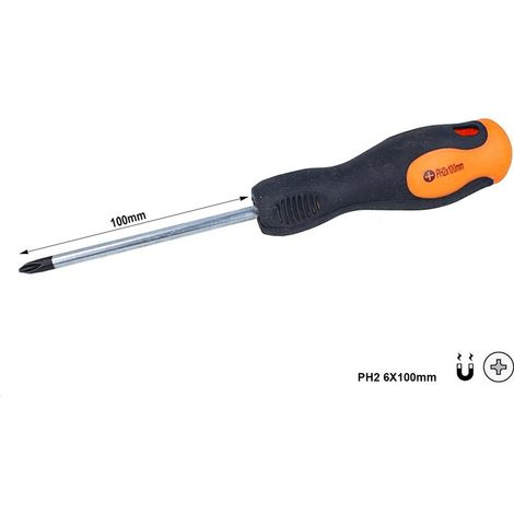 Cacciavite a Croce PH2 6X100mm Con Punta Magnetica