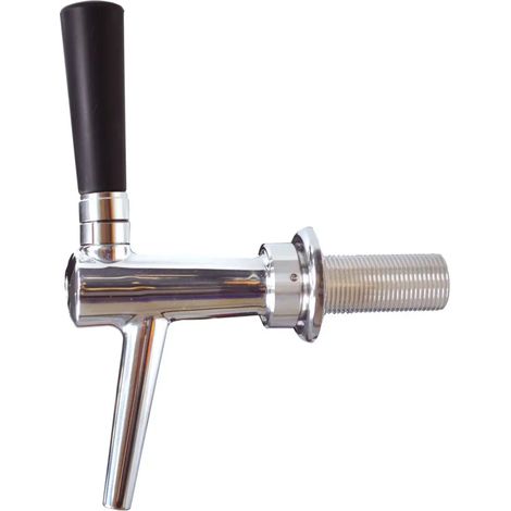 Robinets de tirfiletage mâlee fileté mâle à piston C-TAP en acier chromeé-nickel, DN 10 mm, poli, longueur filetfiletage mâlee 55 mm